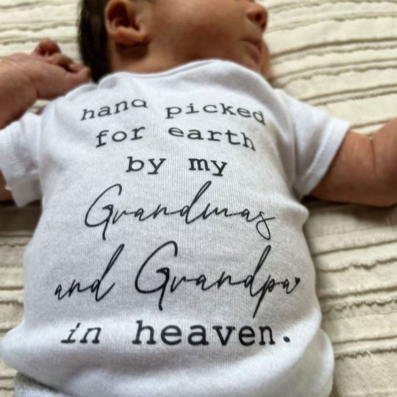 Hand picked for earth by my great grandma/grandpa in heaven Onesie