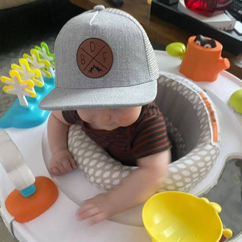 Circle Initials Personalized Infant Toddler Kids Snapback Hat