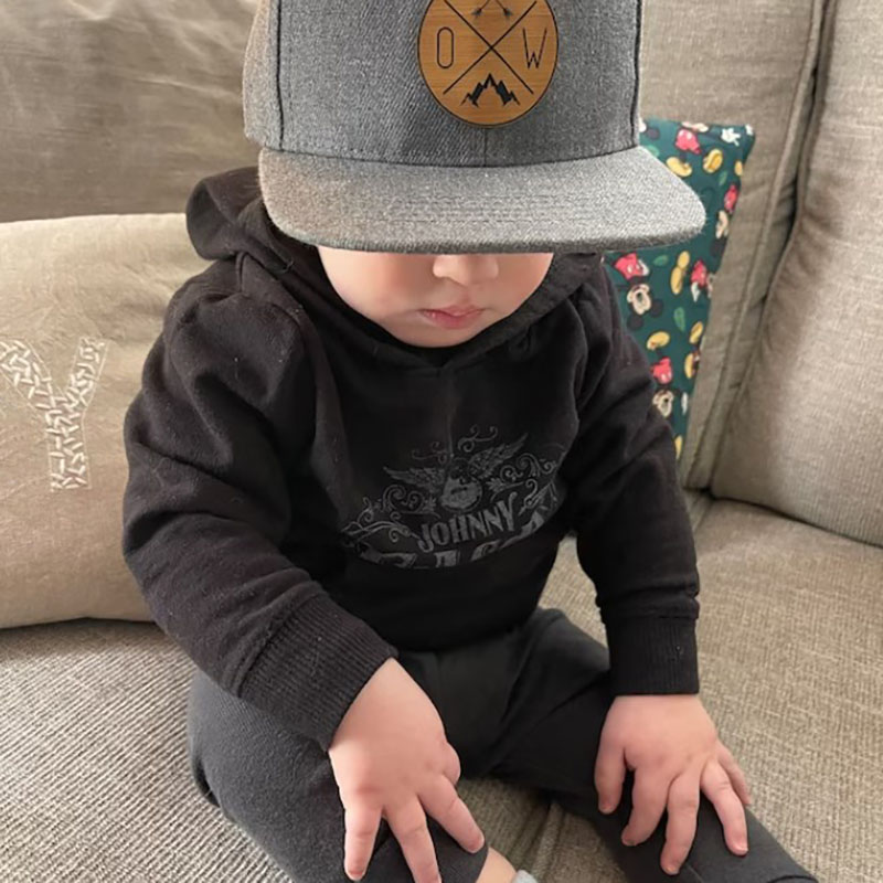 Circle Initials Personalized Infant Toddler Kids Snapback Hat