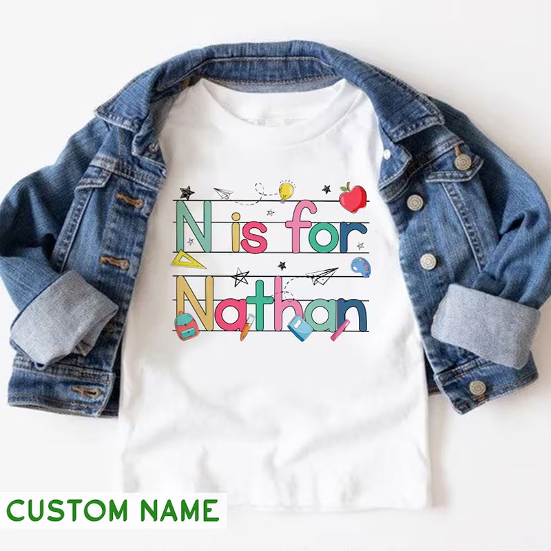 Kids Back To School Shirt Kindergarten Shirt For Girl or Boy