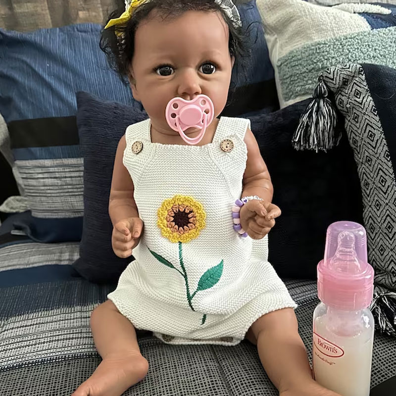 Knitted Sunflower Romper Boho Baby Girl Clothing