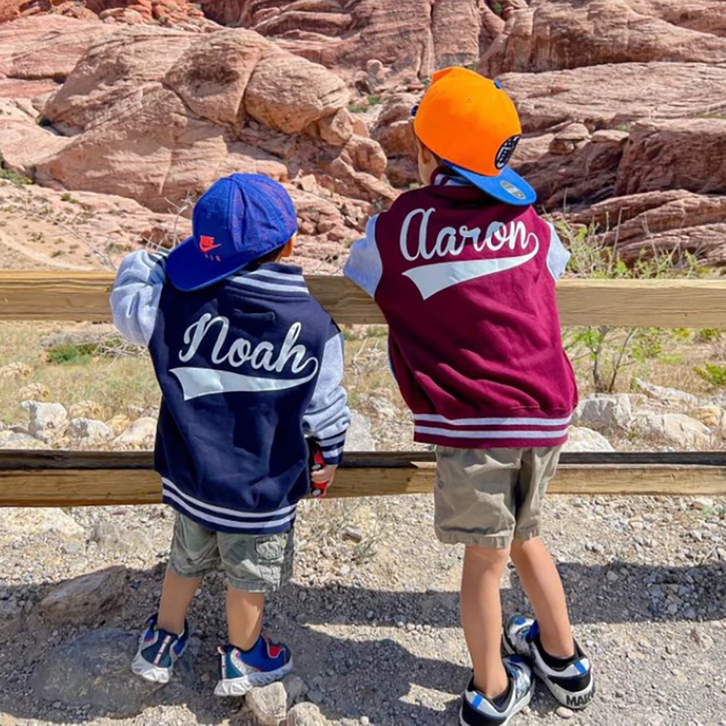 Personalised Unisex Custom Kids Varsity Jacket