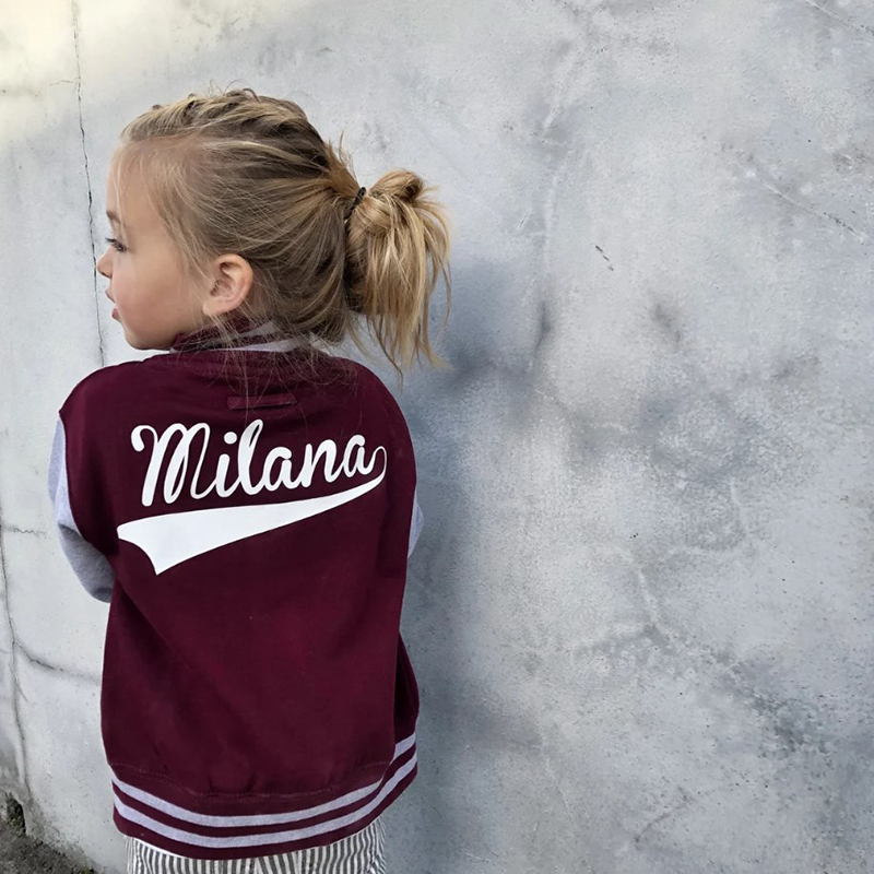 Personalised Unisex Custom Kids Varsity Jacket