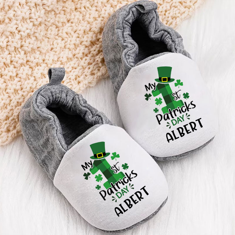 Soft Sole Shoes For Toddler-Personalized Rainbow Baby Booties