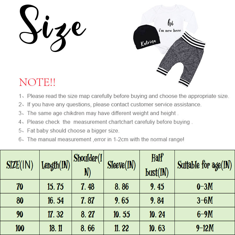 Newborn Baby Boy Clothes New to The Crew 3PCS Outfit