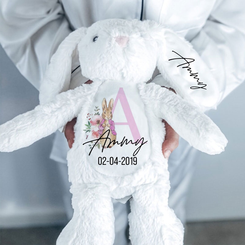 Newborn Bunny Rabbit Soft Plush, Easter Gift