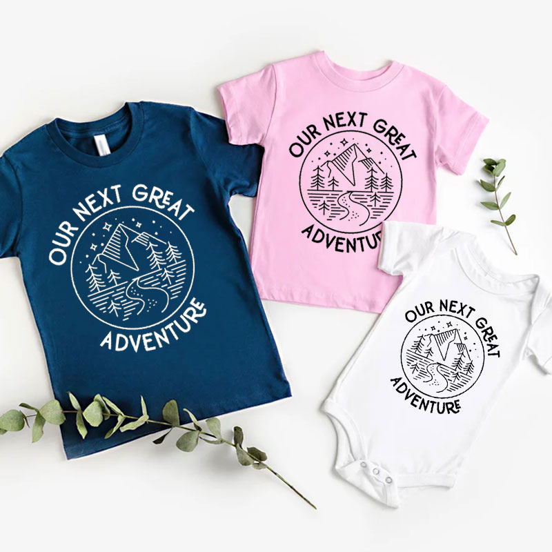 Our Next Great Adventure Onesie, Mountain Hiking Kids Clothes