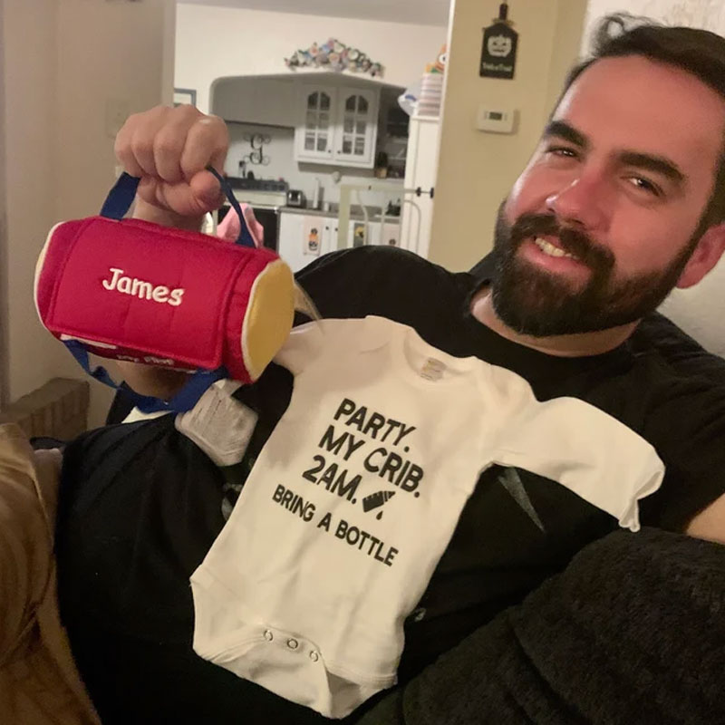 Party At My Crib Bodysuit, Funny Baby Clothes