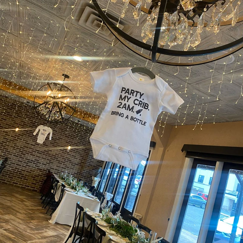 Party At My Crib Bodysuit, Funny Baby Clothes