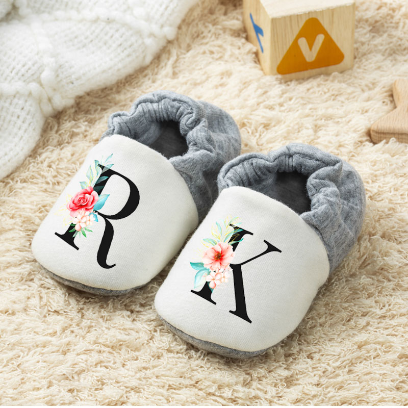 Personalised Baby Shoes With Beautiful Flowers