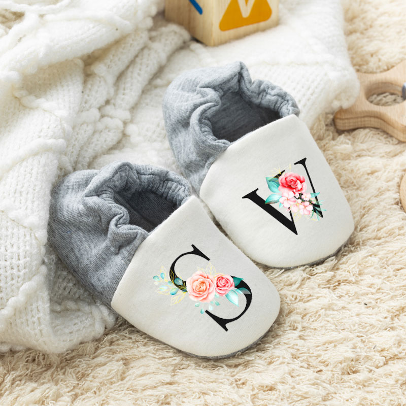Personalised Baby Shoes With Beautiful Flowers
