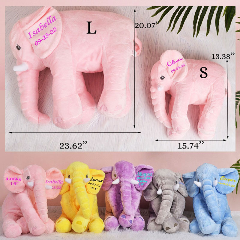 Personalised Elephant Plush Toy, Baby Shower Gift
