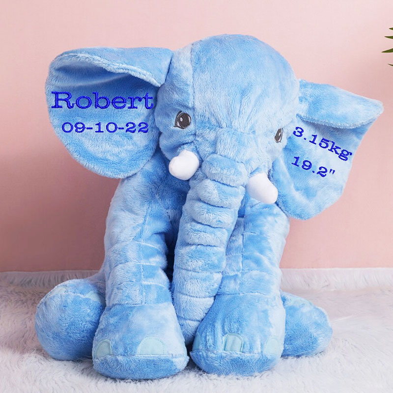 Personalised Elephant Plush Toy, Baby Shower Gift