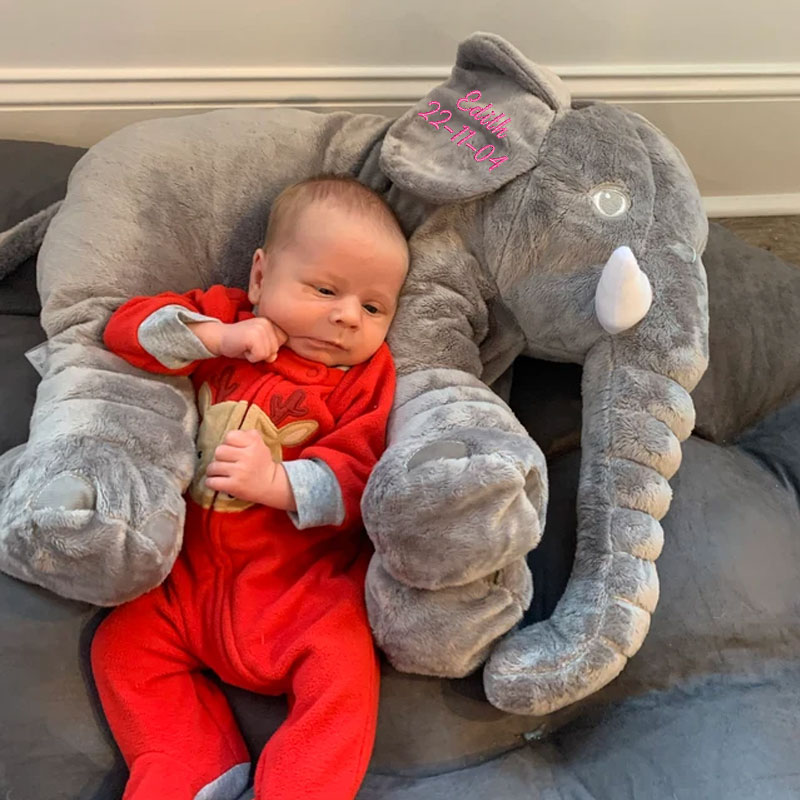 Personalised Elephant Plush Toy, Baby Shower Gift