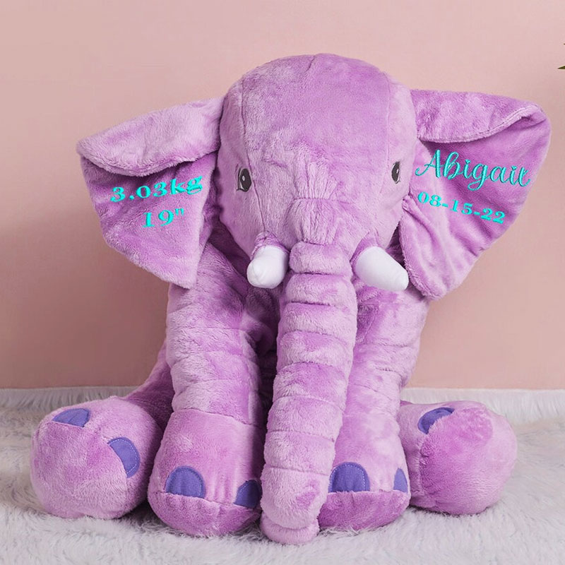 Personalised Elephant Plush Toy, Baby Shower Gift
