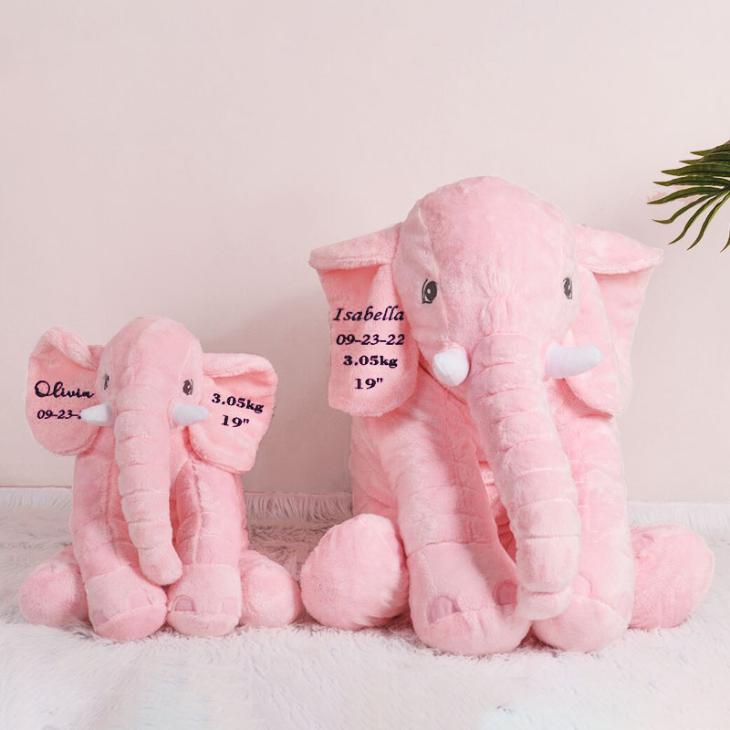 Personalised Elephant Plush Toy, Baby Shower Gift