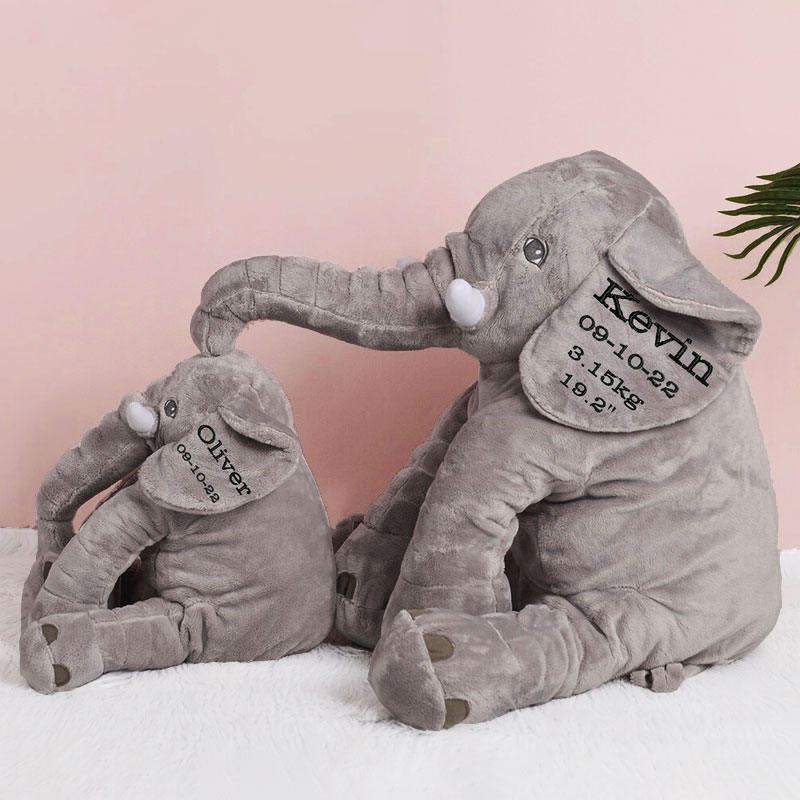 Personalised Elephant Plush Toy, Baby Shower Gift