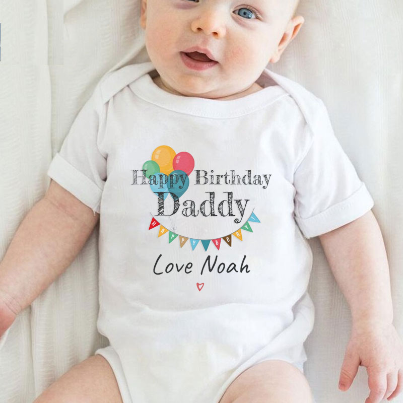 Personalised Happy Birthday Daddy Bodysuit