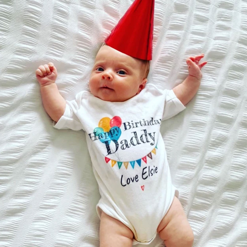 Personalised Happy Birthday Daddy Bodysuit