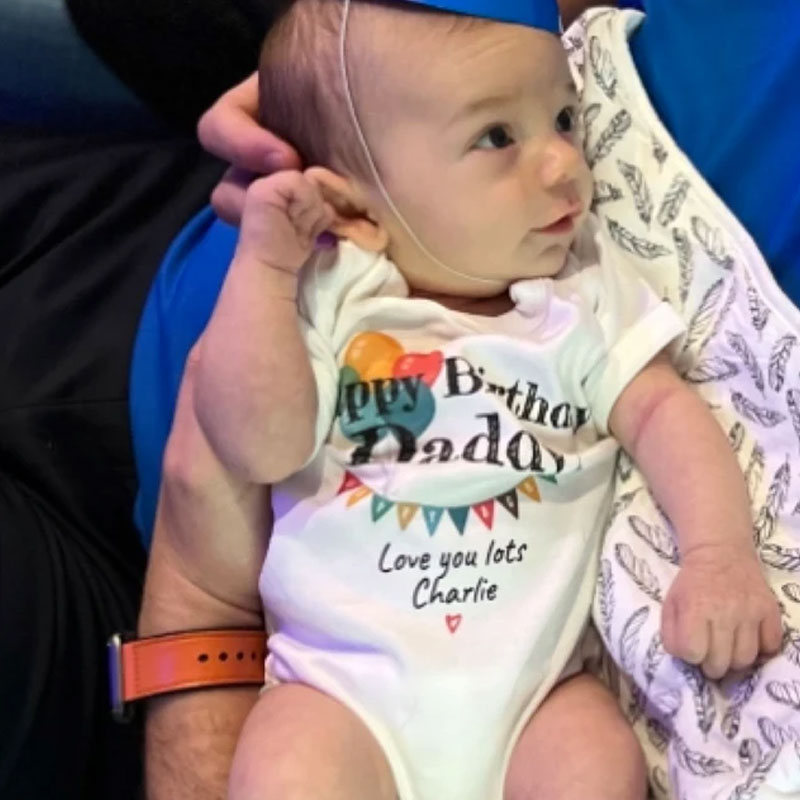 Personalised Happy Birthday Daddy Bodysuit
