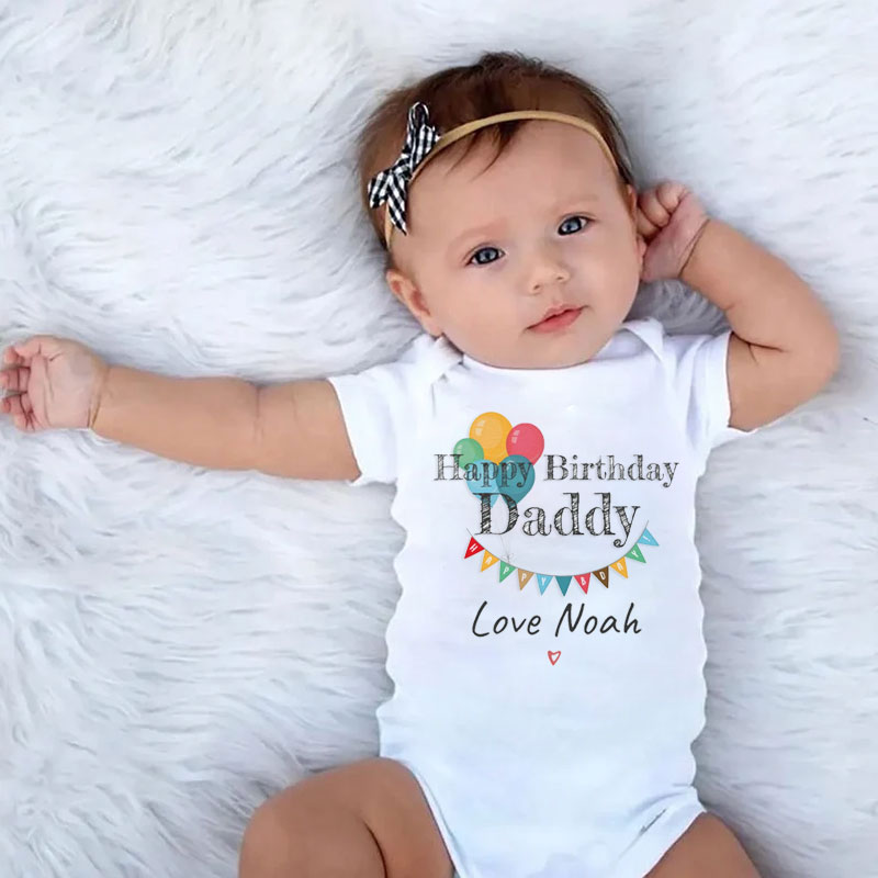 Personalised Happy Birthday Daddy Bodysuit