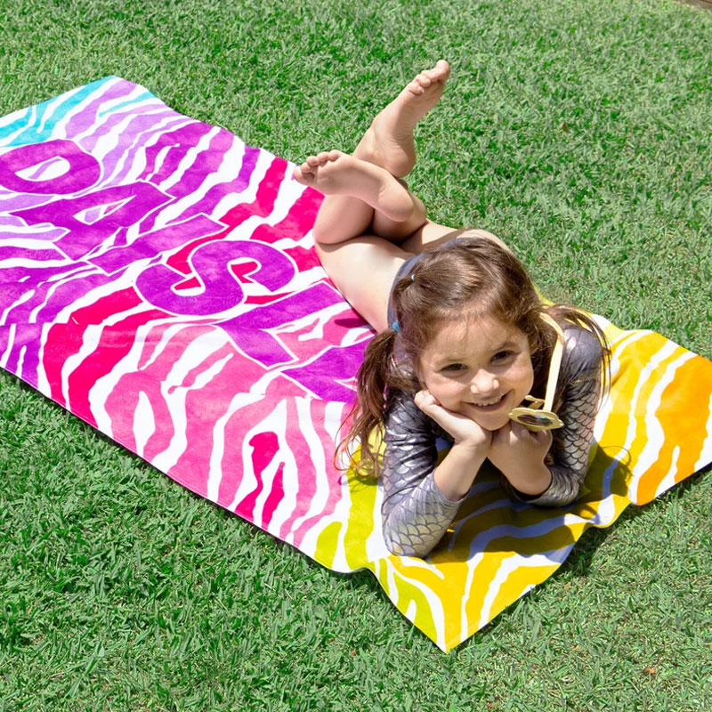 Personalized Beach Towel Pretty Pattern Vacation Gear