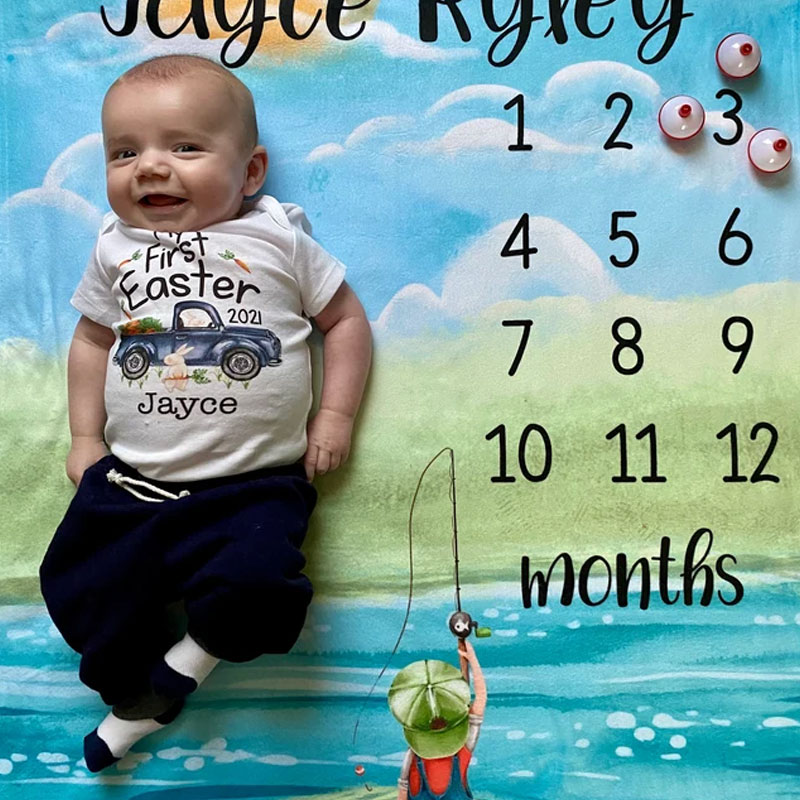 Personalized Boy First Easter Bunny Truck Going Home Outfit Set of 3