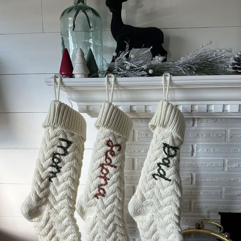 Personalized Christmas Stocking Hand Embroidered Stocking