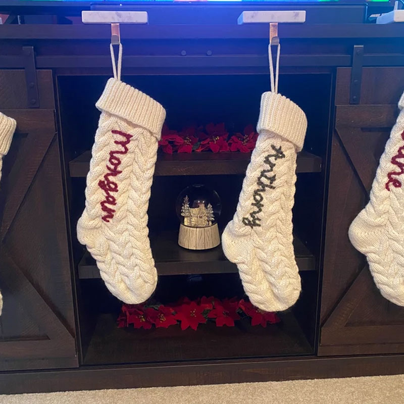 Personalized Christmas Stocking Hand Embroidered Stocking