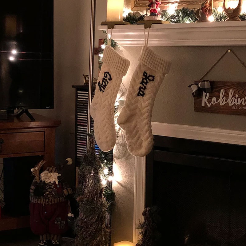 Personalized Christmas Stocking Hand Embroidered Stocking