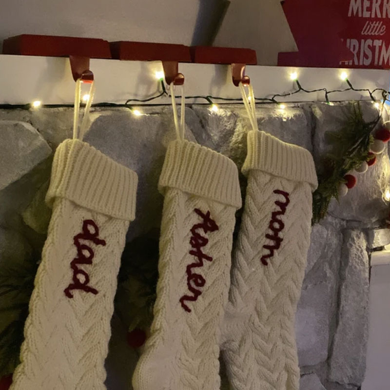 Personalized Christmas Stocking Hand Embroidered Stocking
