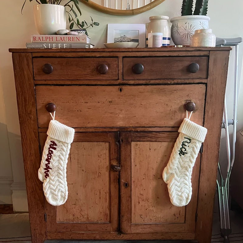Personalized Christmas Stocking Hand Embroidered Stocking