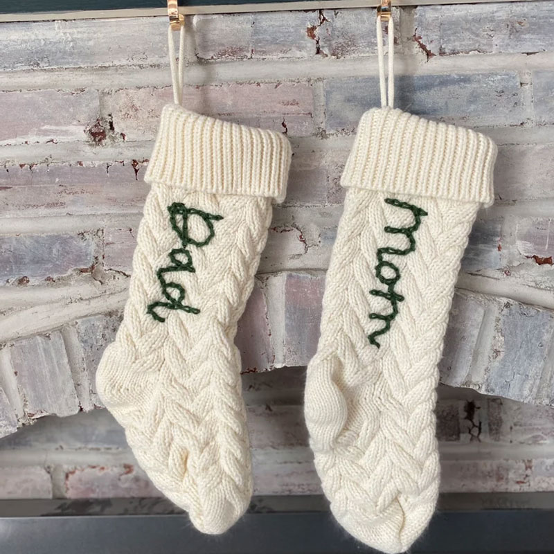 Personalized Christmas Stocking Hand Embroidered Stocking