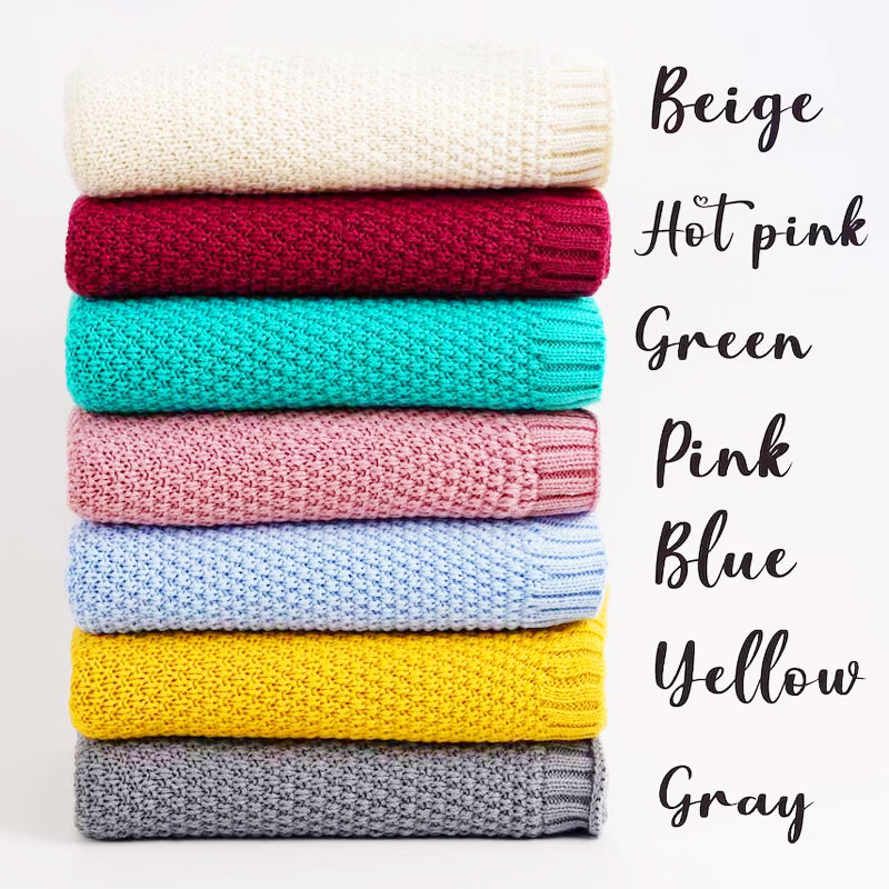 Personalized Embroidered Name Blanket for Baby Girl or Boy