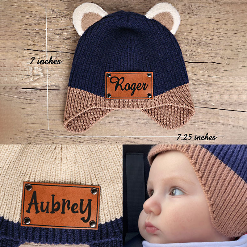Personalized Name Baby Beanie with Earflap