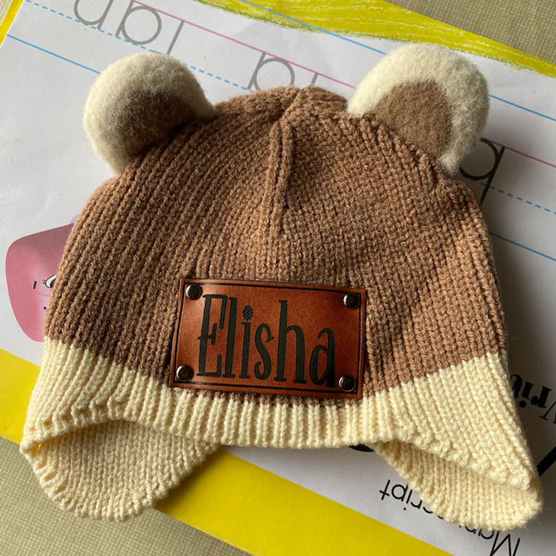 Personalized Name Baby Beanie with Earflap