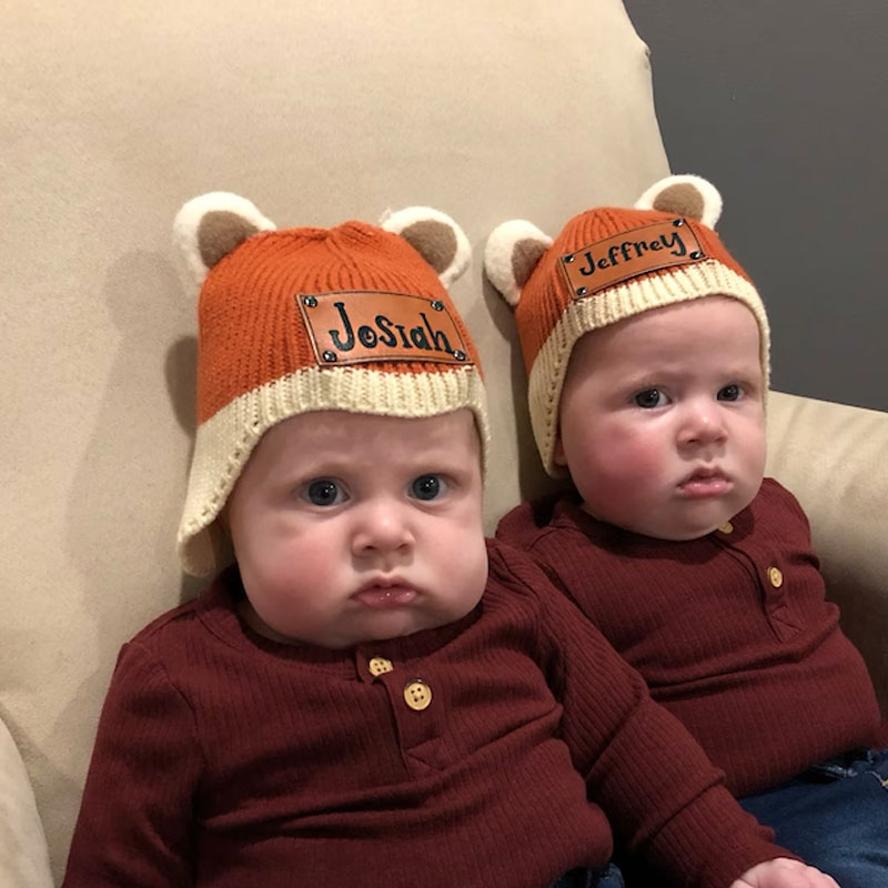 Personalized Name Baby Beanie with Earflap