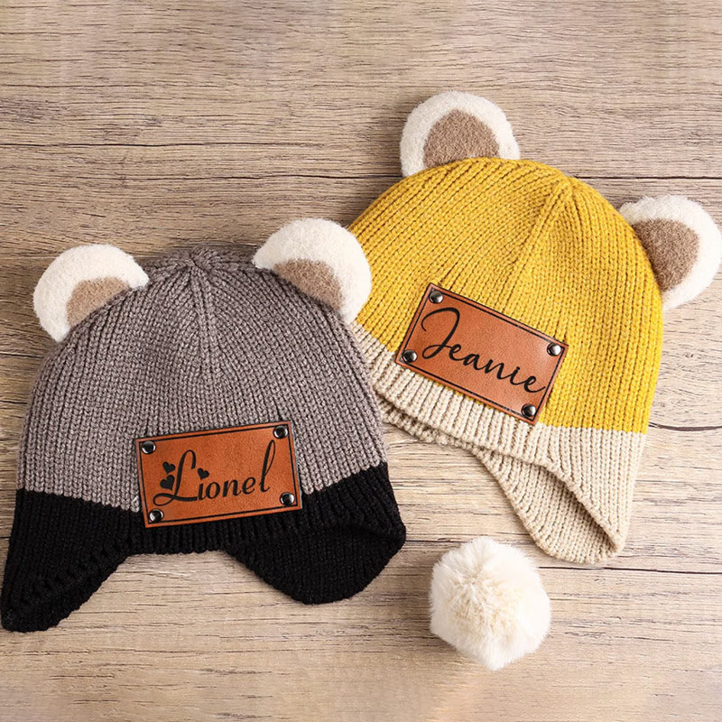 Personalized Name Baby Beanie with Earflap