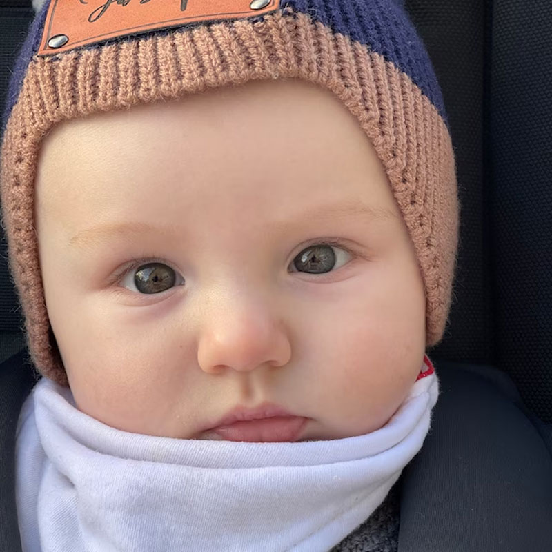 Personalized Name Baby Beanie with Earflap