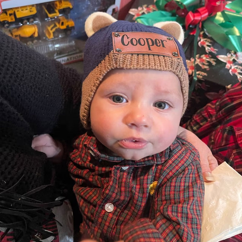 Personalized Name Baby Beanie with Earflap