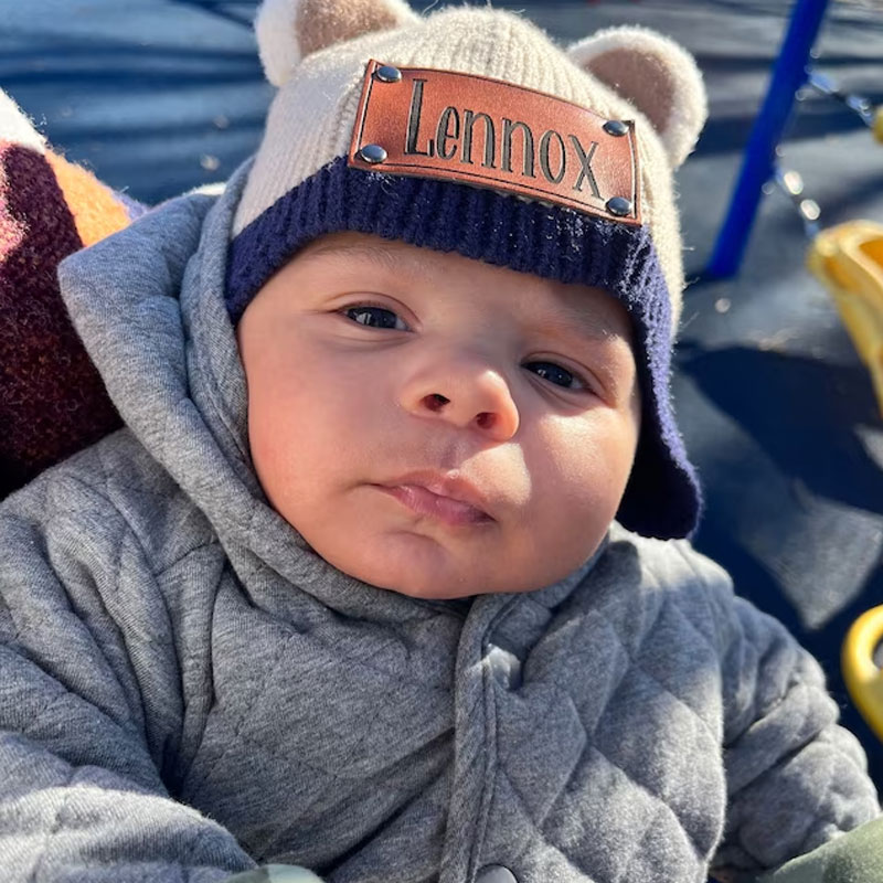 Personalized Name Baby Beanie with Earflap
