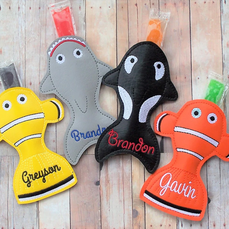 Personalized Popsicle Holder, Shark Popsicle Birthday Party Gift