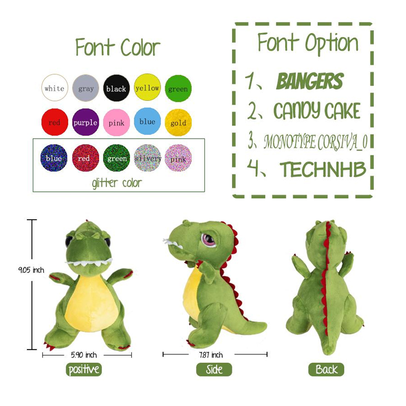 Personalized T-Rex Dinosaur Soft Toy