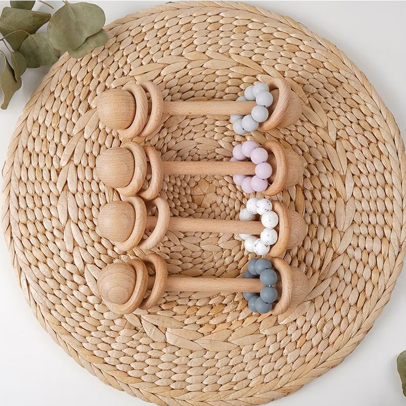 Personalized Wooden Rattle With Baby Name And Dob Baby Shower Gift