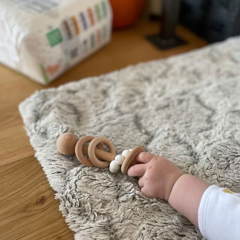Personalized Wooden Rattle With Baby Name And Dob Baby Shower Gift
