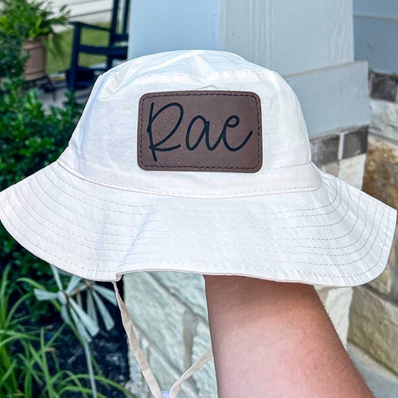Custom Mommy, Daddy and Me Leather Patch quick-dry Bucket Hat