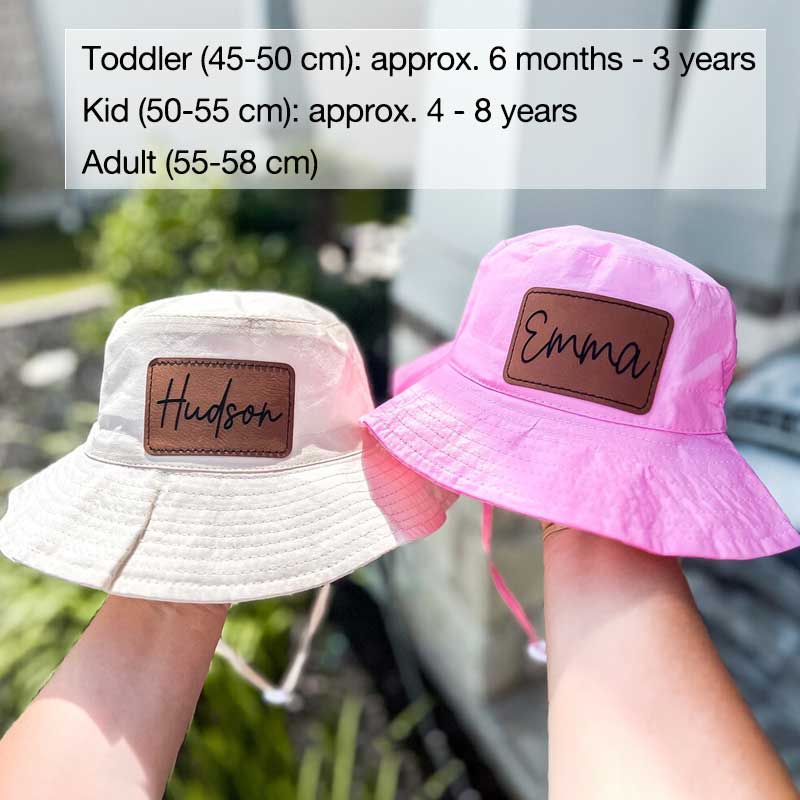Custom Mommy, Daddy and Me Leather Patch quick-dry Bucket Hat