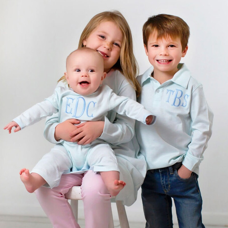 Custom Girls and Boys Monogrammed Romper Newborn Outfit