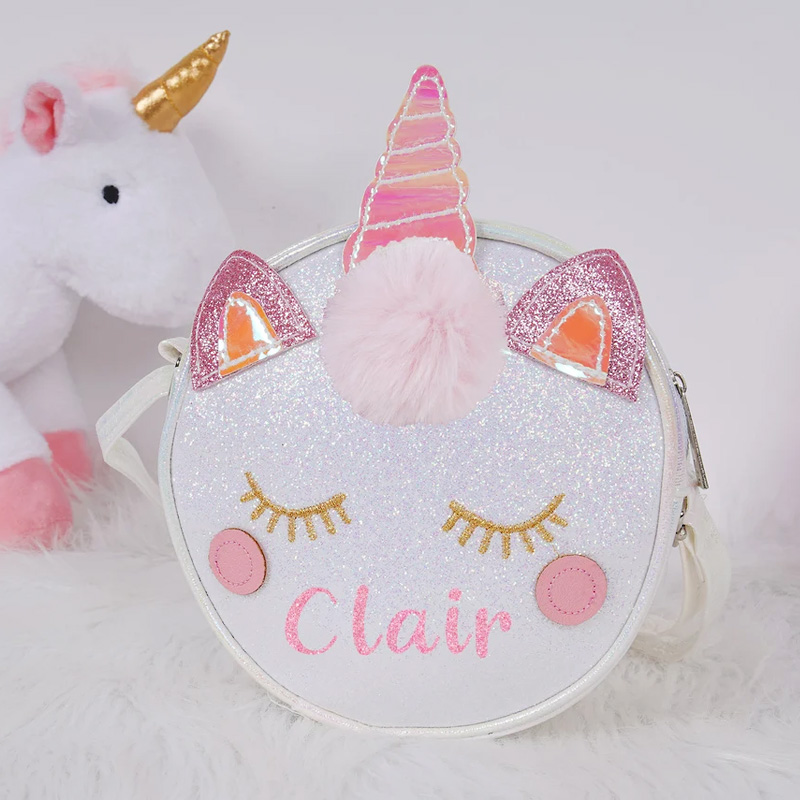 Unicorn Kid Purse-Cute Unicorn Bag-Custom Toddler Purse With Name