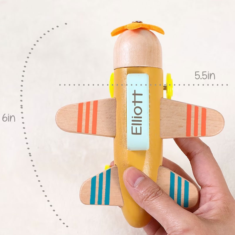 Wooden Toy Airplane Personalized Handmade Toys